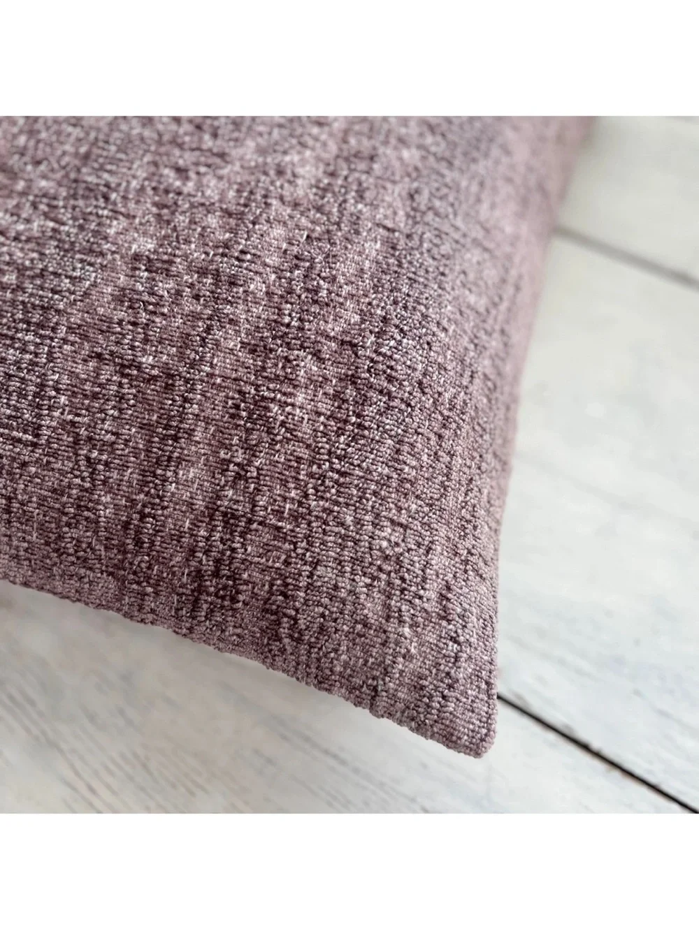 1 Pottery Barn JOURNEY Lumbar CHENILLE Linen Pillow Cover Plum - Fig 16 x 26 in